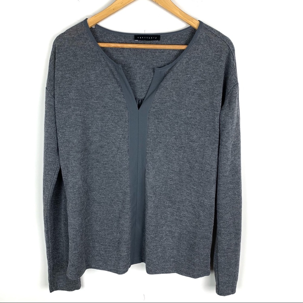 Sanctuary | Sienna Woven Trim Loose Fit Comfy Top